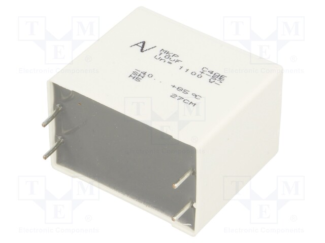 Capacitor: polypropylene; DC-Link; 10uF; ESR: 6.3mΩ; C4AE; THT; ±5%