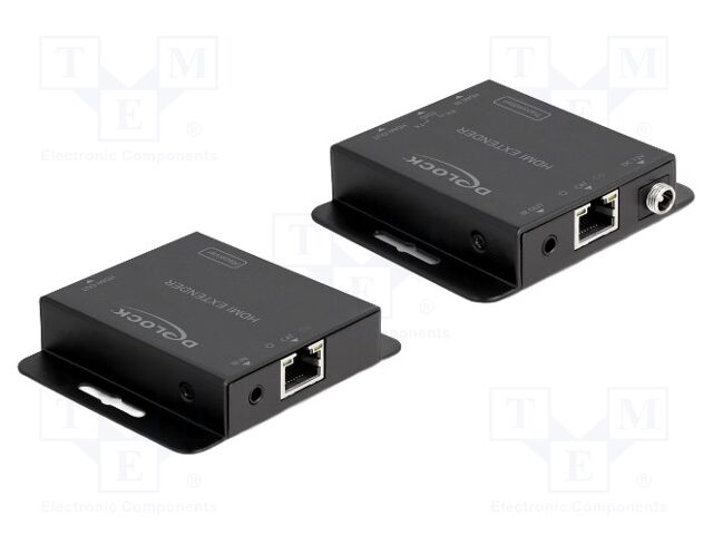 HDMI extender; PoC; 4K,EDID,HDCP,PoC,UHD 2160p; black; metal