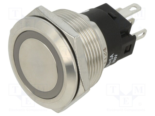 Switch: vandal resistant; Pos: 2; SPDT; 3A/240VAC; 3A/240VDC; blue