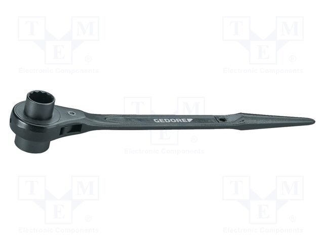 Wrench; socket spanner,with ratchet; 19mm,24mm; L: 365mm