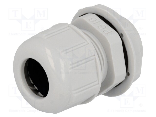 Cable gland; PG16; IP68; Mat: polyamide; light grey; UL94V-2