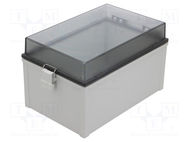 Enclosure: wall mounting; X: 200mm; Y: 300mm; Z: 180mm; CAB; grey