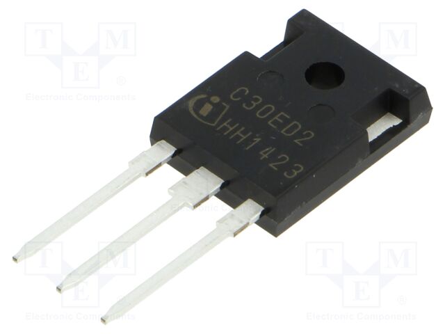 Fast / Ultrafast Diode, 650 V, 30 A, Dual Common Cathode, 2.2 V, 32 ns, 100 A