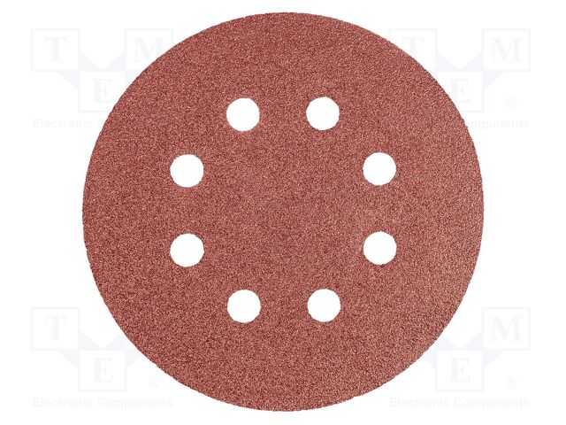 Cleaning cloth: sandpaper; Granularity: 80; Mounting: bur; Ø125mm