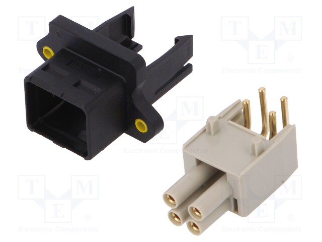 HARTING PushPull V4 WDF 48V/12A 4p THT