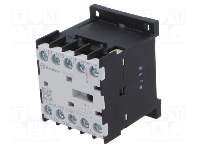 Contactor: 4-pole; for DIN rail mounting; 6K; IP20