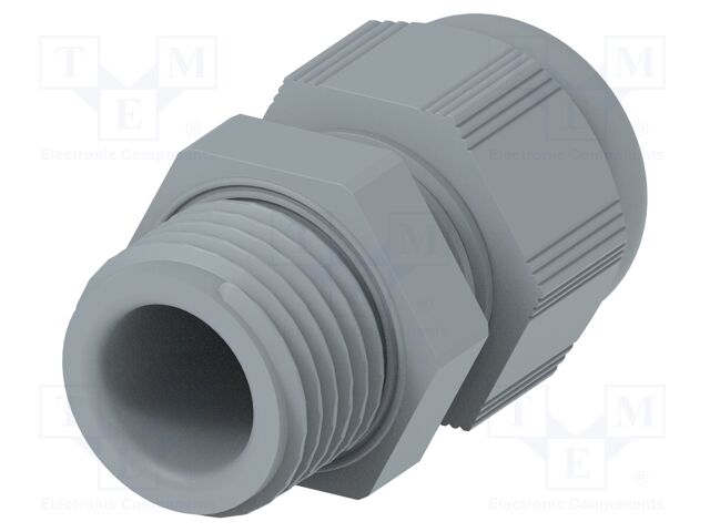 Cable gland; without nut; M16; 1.5; IP68; Mat: polyamide; grey