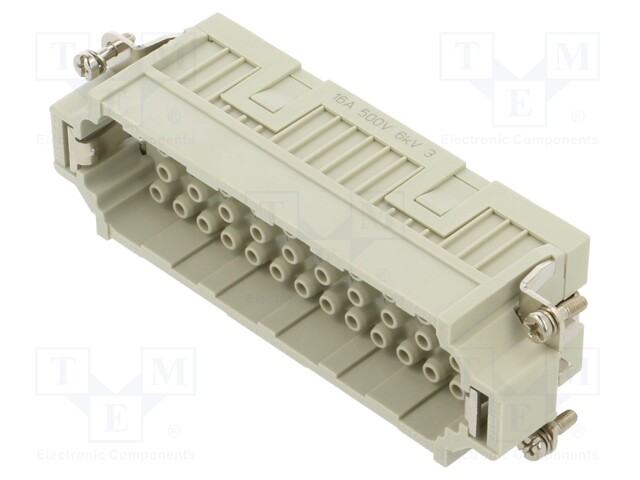 Heavy Duty Connector, CQE Series, CQE Class Series, Insert, 46 Contacts, Plug