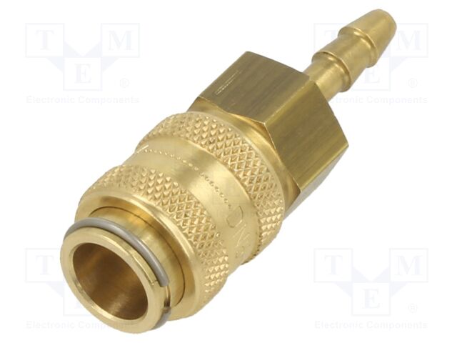 Quick connection coupling; straight; 35bar; Mat: brass; Seal: NBR