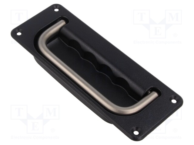 Holder; stainless steel; black; L: 65mm; W: 170mm; D: 14.5mm