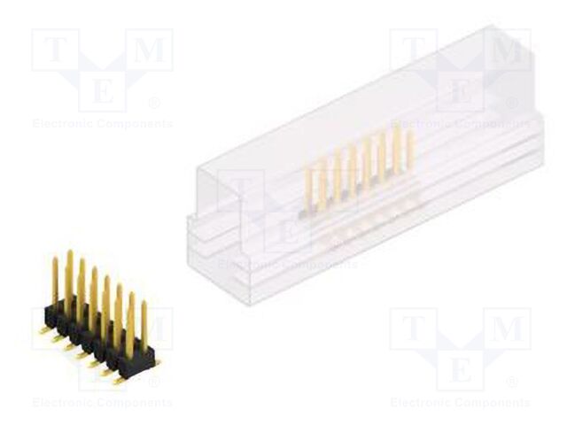 Connector: pin strips; pin header; male; PIN: 14; 2.54mm; SMT; 2x7