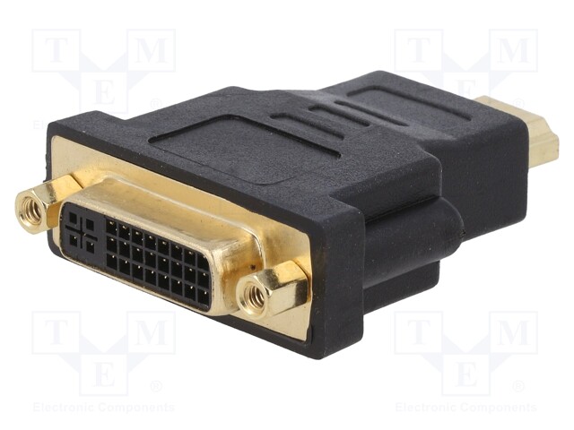 Adapter; DVI-D (18+1) socket,HDMI plug; Colour: black