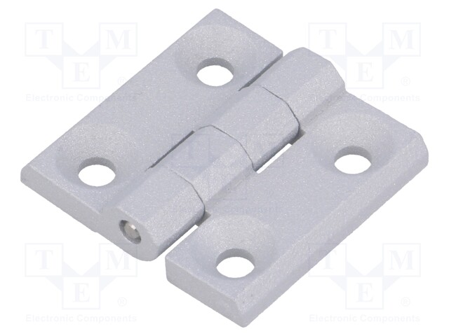 Hinge; Width: 40mm; zinc and aluminium alloy; silver; H: 40mm