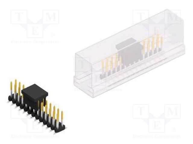 Connector: pin strips; pin header; male; PIN: 26; 2mm; SMT; 2x13