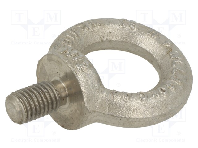 Lifting eye bolt; M12x20; DIN: 580; Head: eye; none; Ø: 30mm