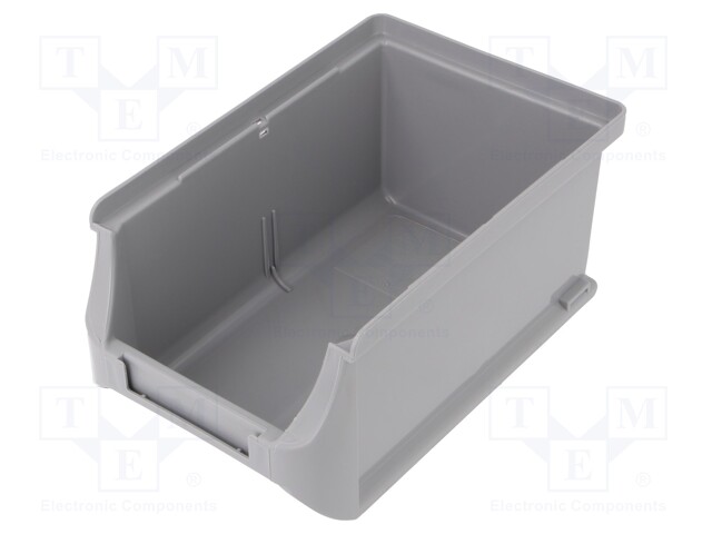 Container: workshop; grey; plastic; H: 75mm; W: 102mm; D: 160mm