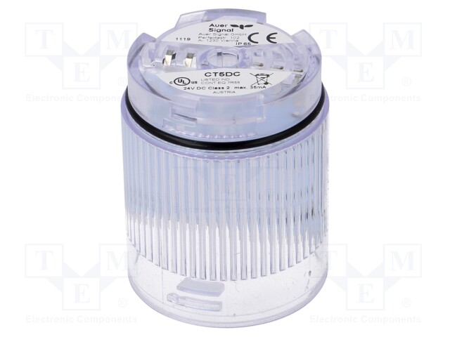 Signaller: lighting; LED; transparent; Usup: 24VDC; IP65; Ø50x69mm