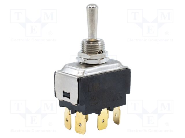 Switch: toggle; Pos: 3; DP3T; ON-OFF-ON; 15A/277VAC; 0÷85°C; UL94V-0
