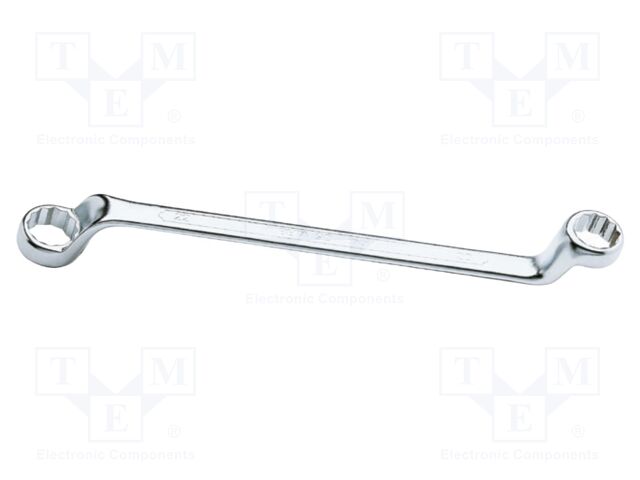 Wrench: ring; double-sided,bent; 17mm,19mm; Overall len: 265mm; 90