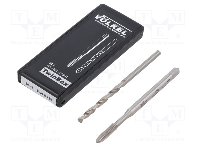 Tap; HSS-E; M4; 0.7; Pcs: 2; to the through holes; ISO2/6H