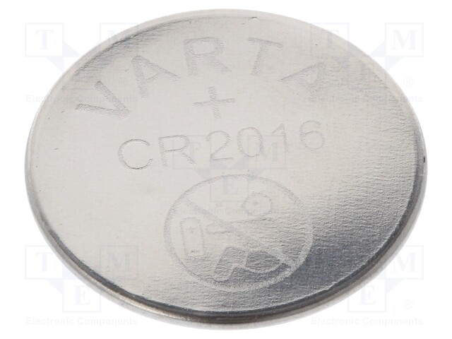 Battery: lithium; 3V; CR2016,coin; Ø20x1.6mm; 86mAh