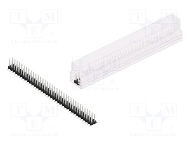 Connector: pin strips; pin header; male; PIN: 72; 2.54mm; SMT; 2x36