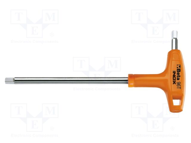 Wrench: hex key; HEX 2.5mm; Overall len: 153mm; stainless steel