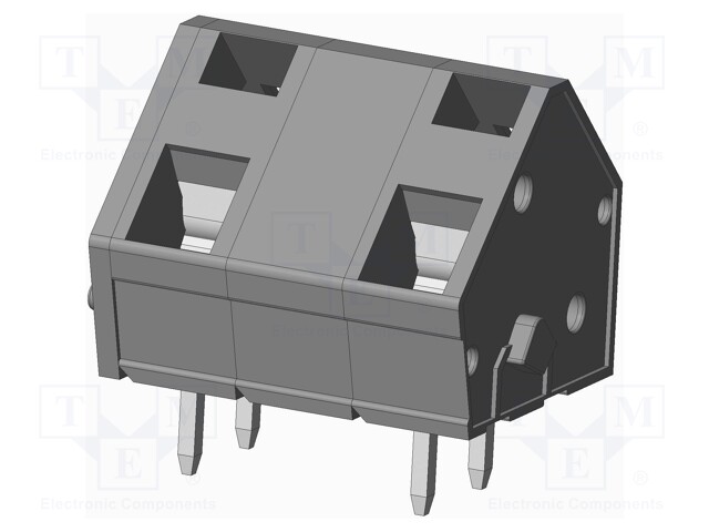 Connector: PCB terminal block; terminal; angled 45°; on PCBs