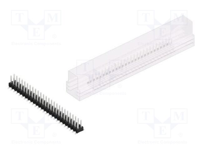 Connector: pin strips; pin header; male; PIN: 52; 2.54mm; SMT; 2x26