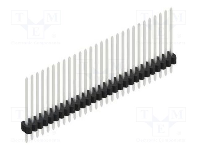 Connector: pin strips; pin header; male; PIN: 28; 1.27mm; THT; 1x28