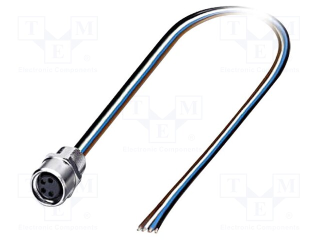Connector: M8; female; PIN: 4; w/o contacts; for panel mounting