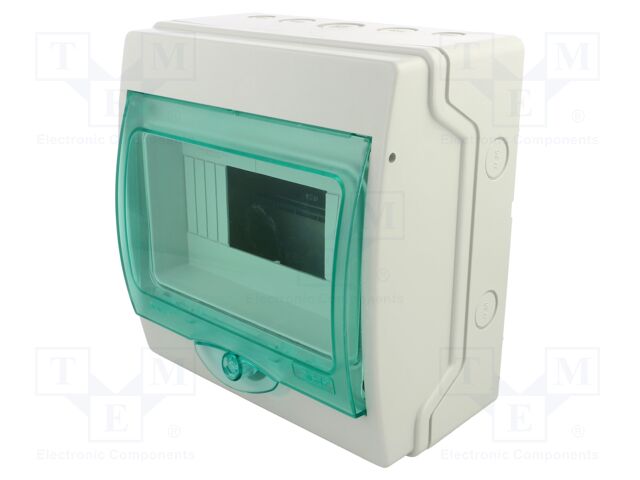 Enclosure: for modular components; IP65; light grey; No.of mod: 8