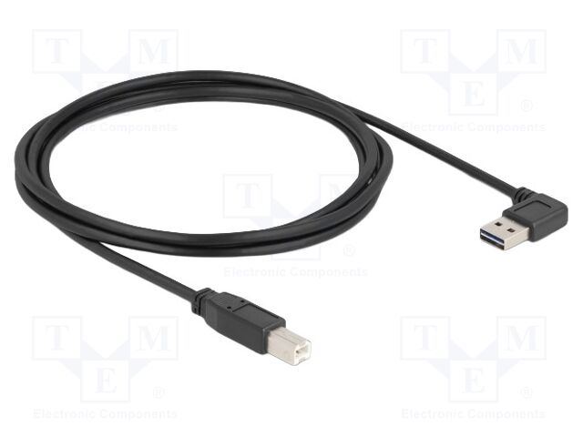 Cable; USB 2.0; USB A plug double sided 90° left/right; 2m