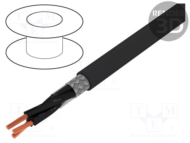Wire; ÖLFLEX® CLASSIC 115 CY BK; 3x1mm2; tinned copper braid