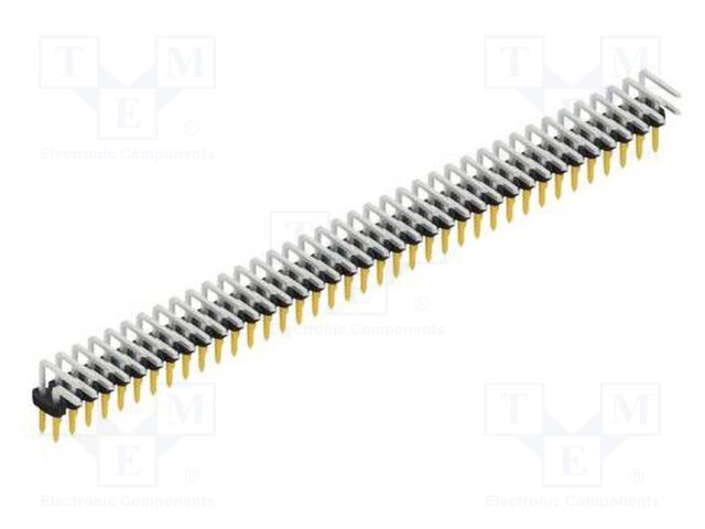 Connector: pin strips; pin header; male; PIN: 76; 2mm; THT; 2x38