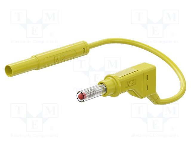 Test lead; 19A; banana plug 4mm,angular banana plug 4mm; Len: 2m