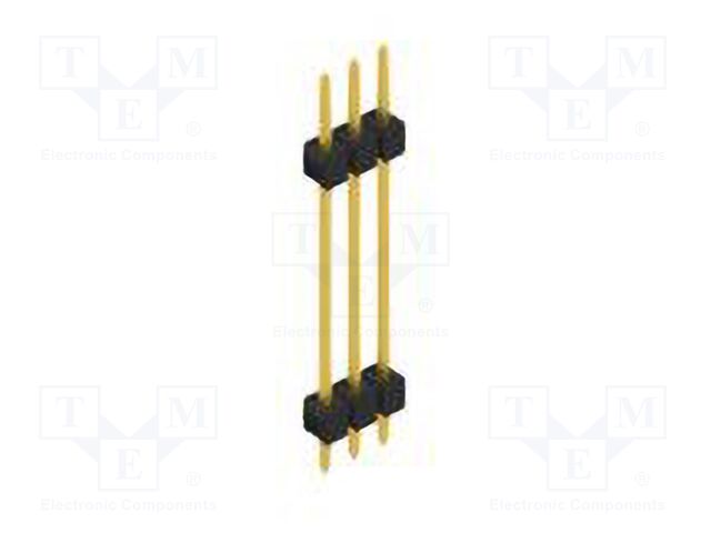 Connector: pin strips; pin header; male; PIN: 3; 2.54mm; THT; 1x3
