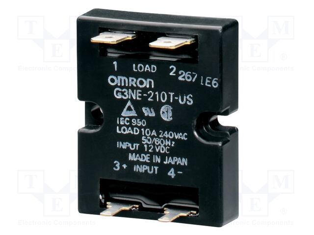 Relay: solid state; Ucntrl: 12VDC; 20A; 100÷240VAC; G3NE; 1-phase