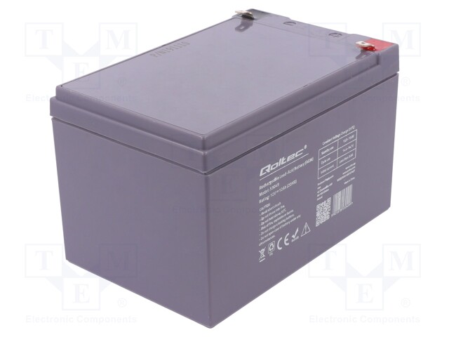 Re-battery: acid-lead; 12V; 12Ah; AGM; maintenance-free