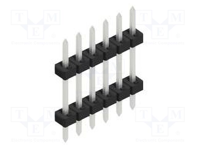 Connector: pin strips; pin header; male; PIN: 6; 2mm; THT; 1x6; 100V