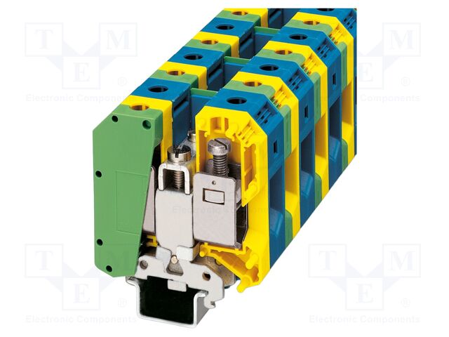 Splice terminal: rail; UKH; 50mm2; ways: 1; terminals: 2; Width: 20mm