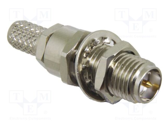 Plug; RP-SMA; male,reverse; straight; 50Ω; RG58; soldering,crimped