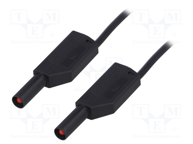 Test lead; PVC; 1m; black; 19A; 1kV; Cond.cross sec: 1mm2