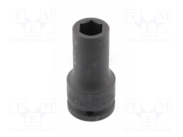 Wrench; hex socket,socket spanner,impact; HEX 19mm; 3/4"; long