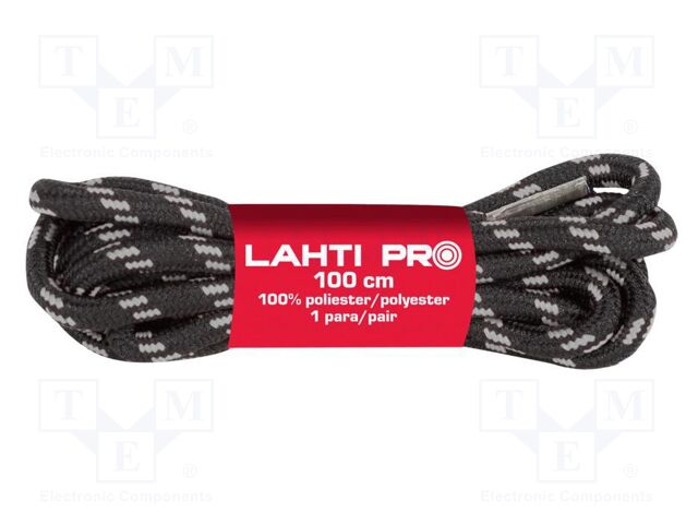 Shoelaces; black-grey; TREKKING; round; 10set; 1000mm