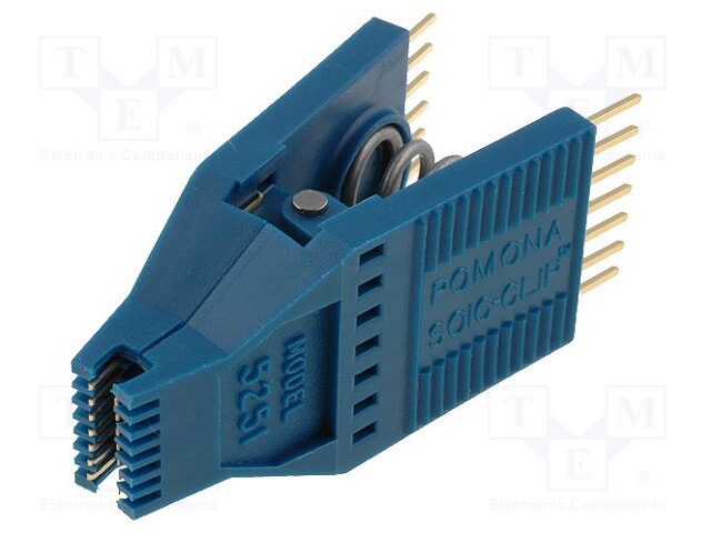 Test clip; SOIC; PIN: 14; blue; Row pitch: 19.18/10.41mm