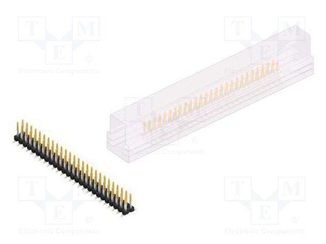 Connector: pin strips; pin header; male; PIN: 52; 2.54mm; SMT; 2x26