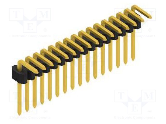 Connector: pin strips; pin header; male; PIN: 16; 1.27mm; THT; 1x16