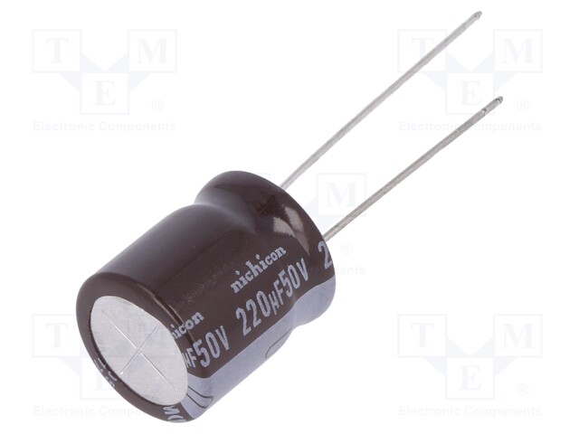 Capacitor: electrolytic; low impedance; THT; 220uF; 50VDC; ±20%