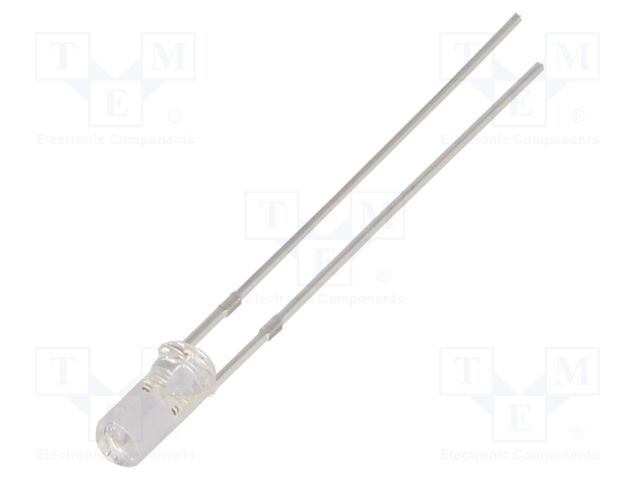 LED; red; 3mm; 750÷1120mcd; 50°; Front: flat; 2.1÷2.6VDC; -30÷85°C